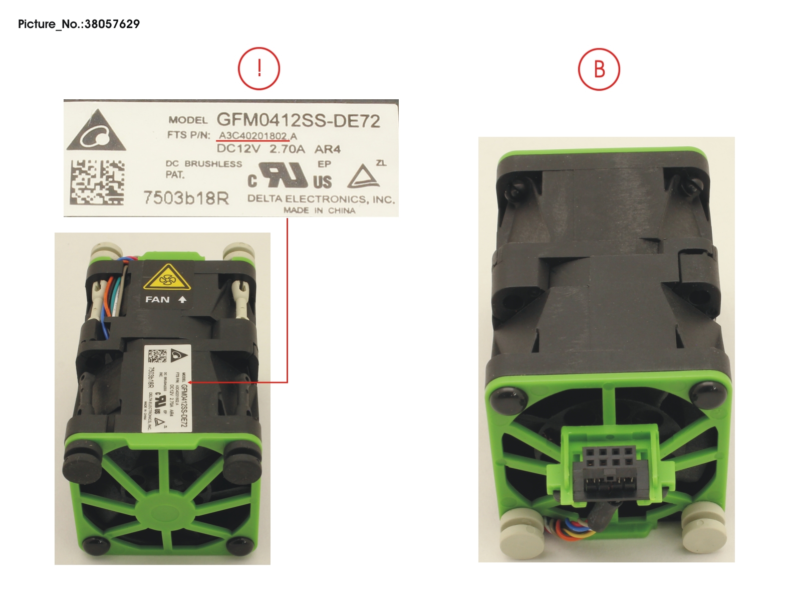 FUJITSU FAN 40X40X56 MM DUAL