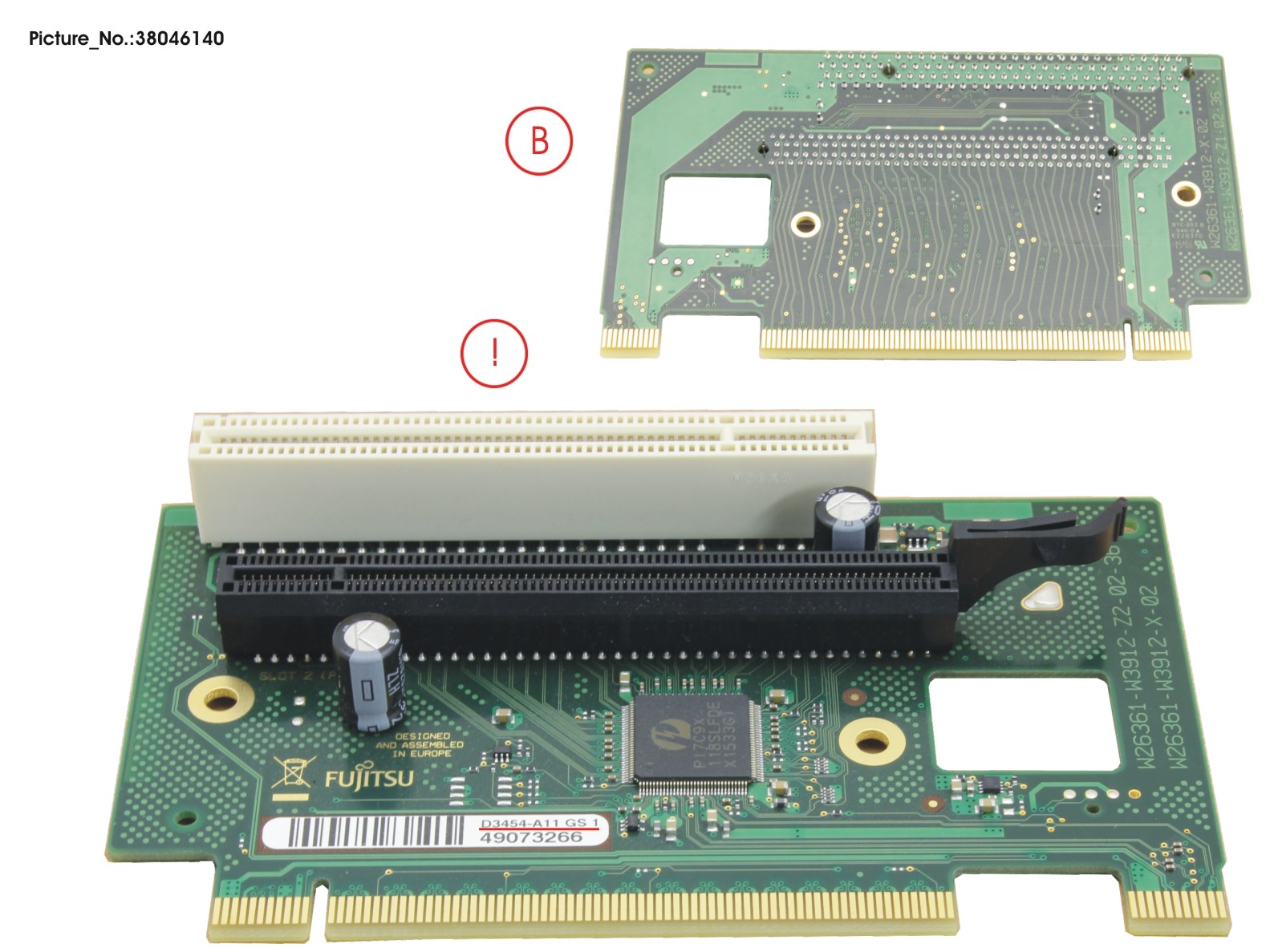 FUJITSU RISER CARD D3554 PCIE X16 +PCI