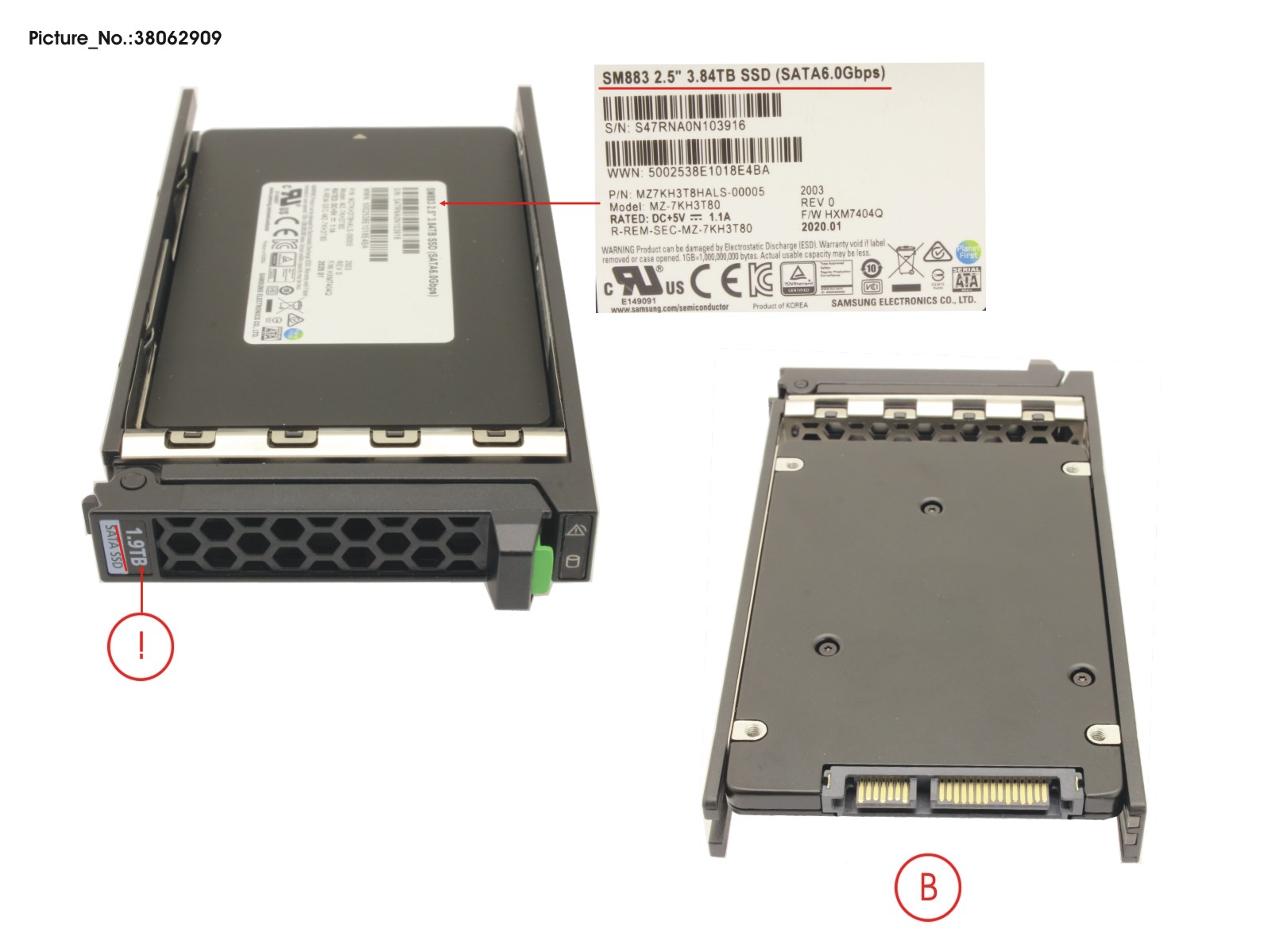 FUJITSU SSD SATA 6G 3.84TB MIXED-USE 2.5 H-P EP