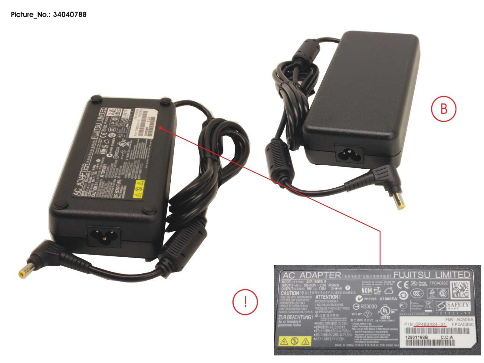 FUJITSU AC-ADAPTER 19V 150W (3-PIN)