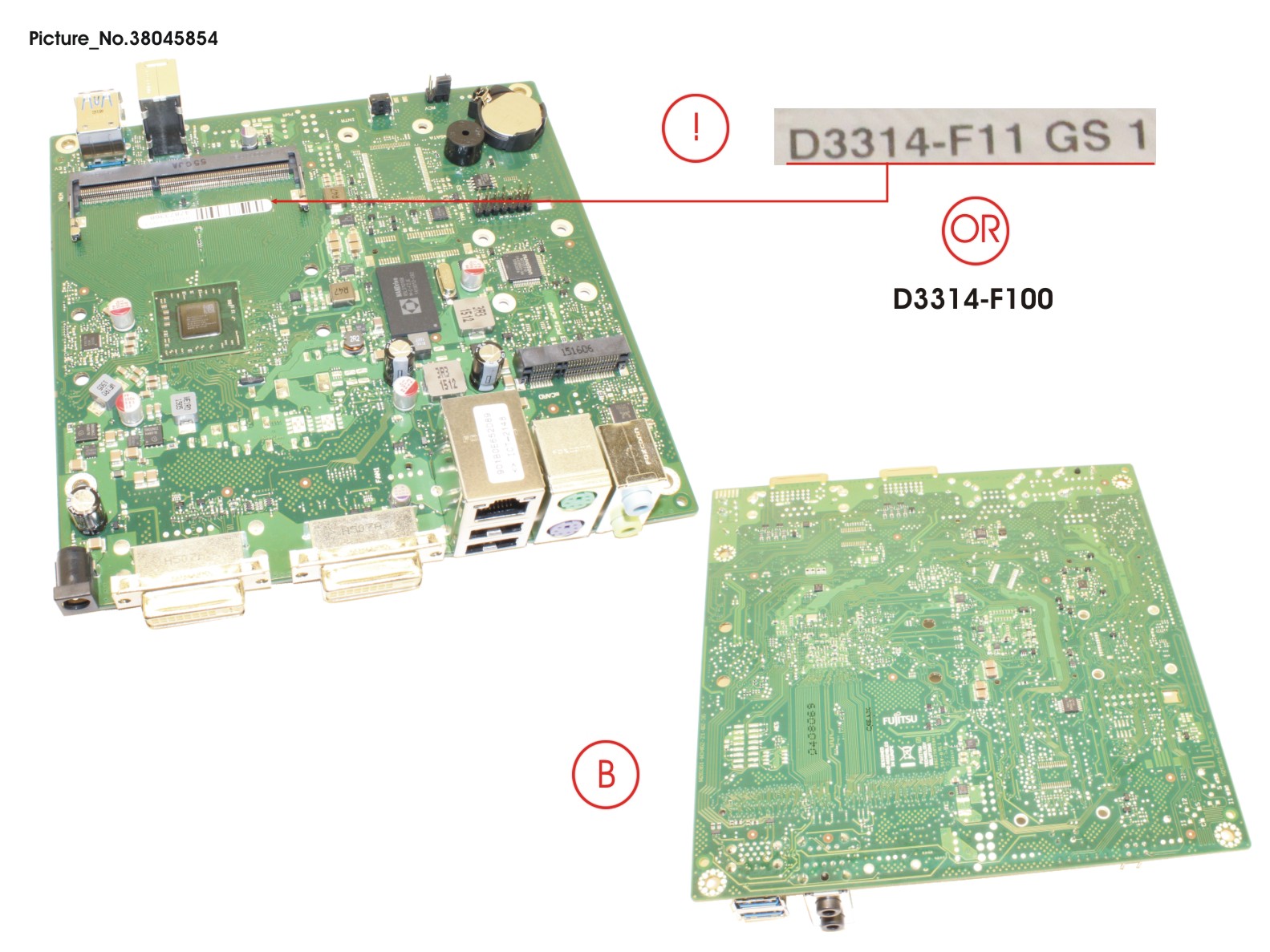 Mainboard D3314 F RED MINI ITX FUTROS