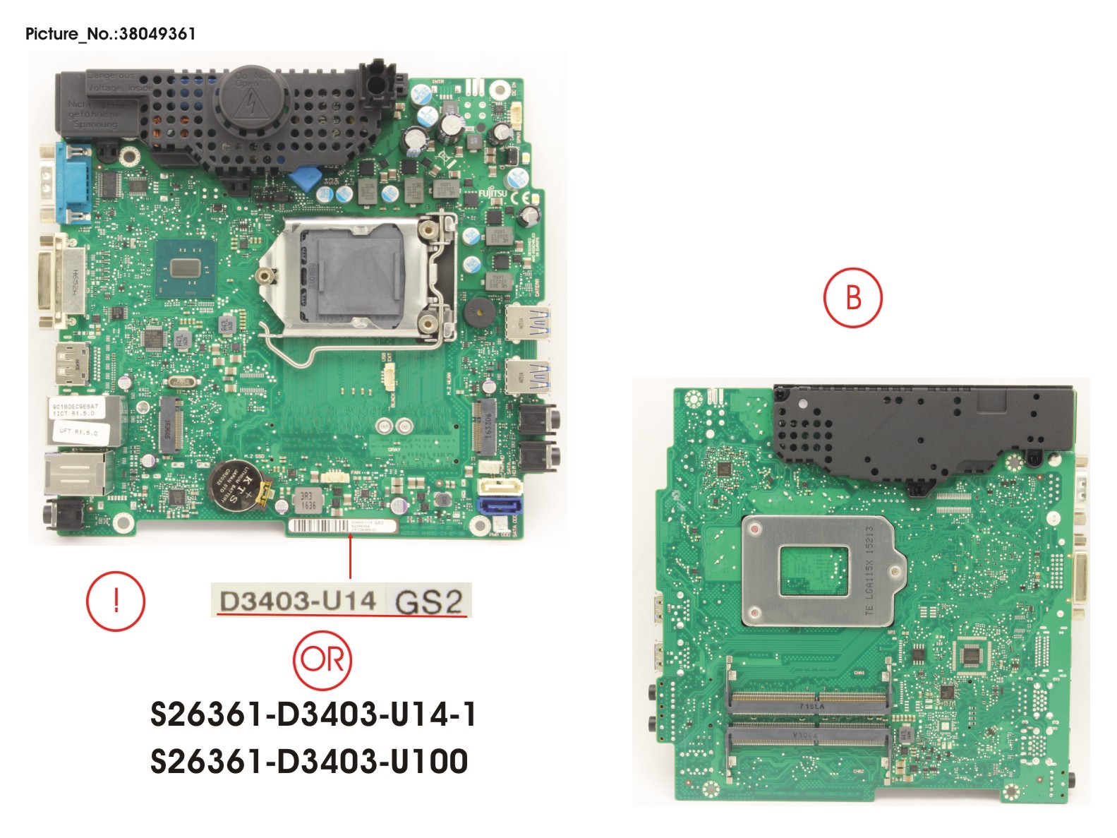 FUJITSU MAINBOARD D3403 (U) - Q556/2