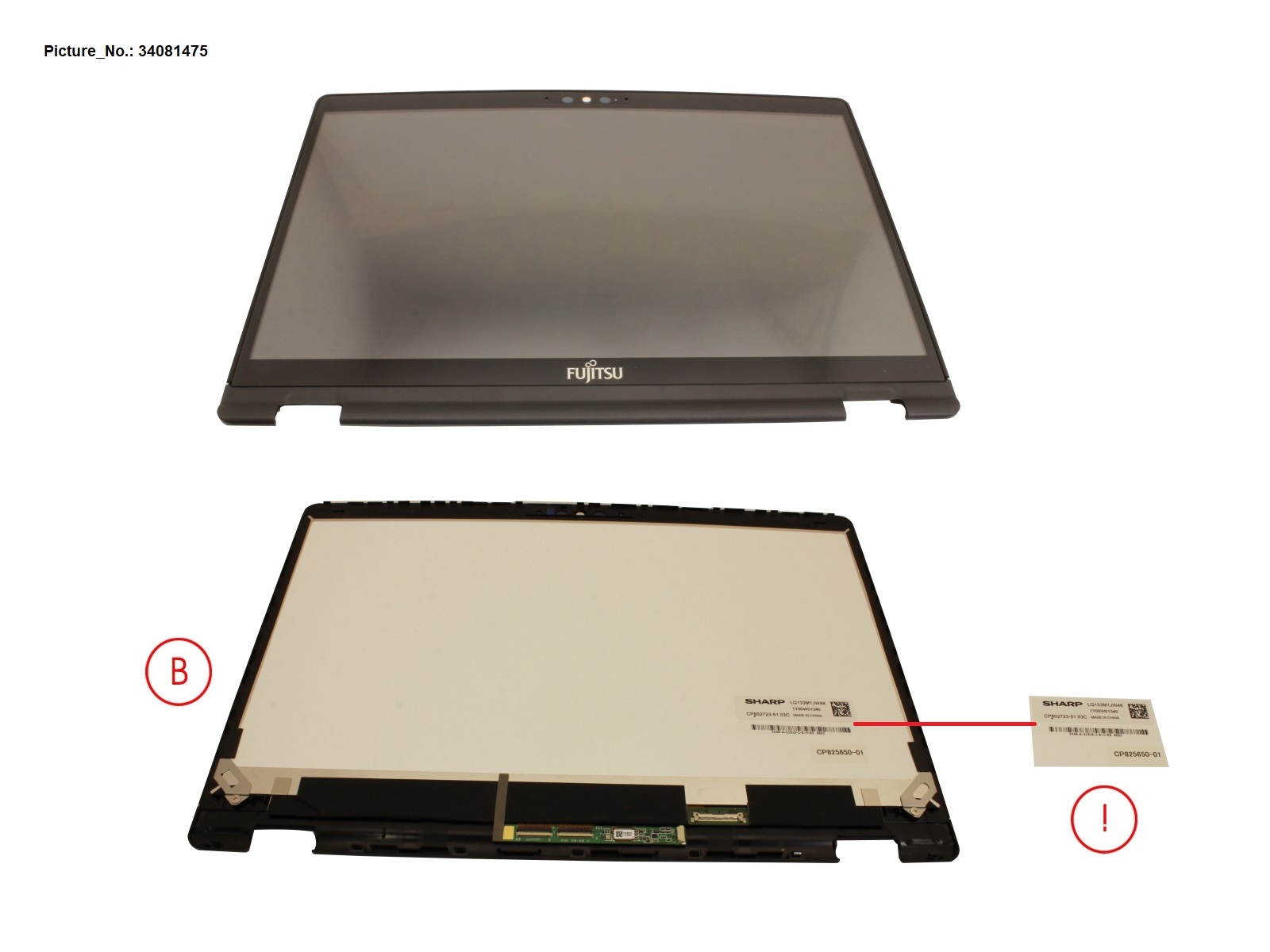 LCD ASSY FHD, AG  INCL. TOUCHPANEL