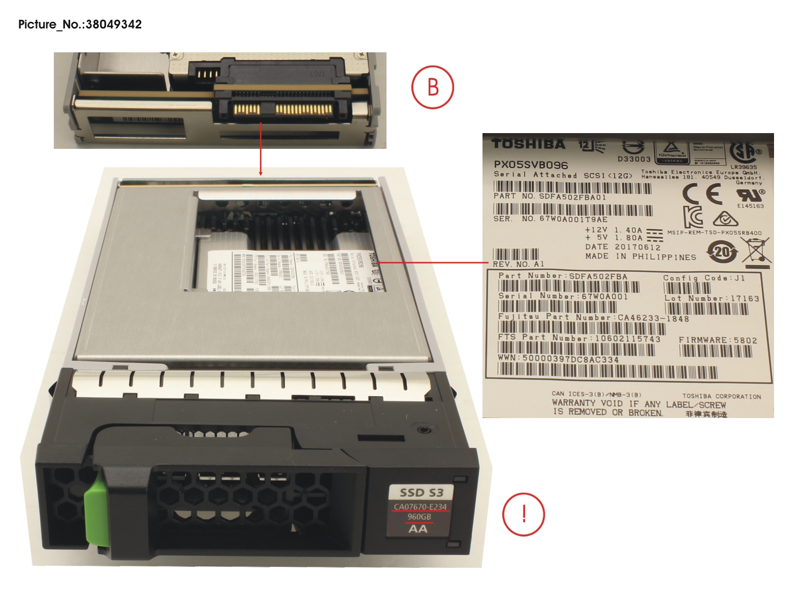 DXS3 MLC SSD SAS 960GB 12G 3.5 X1