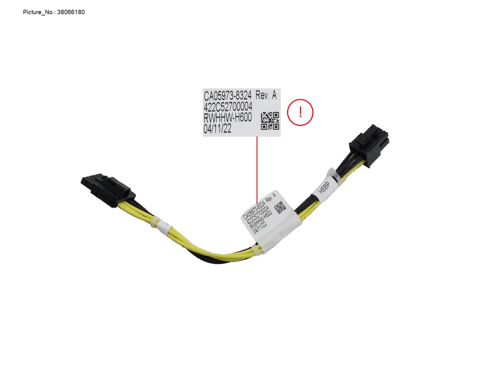 POWER CABLE 1X6=>2X3 (MB TO HSBP_8_2.5_S
