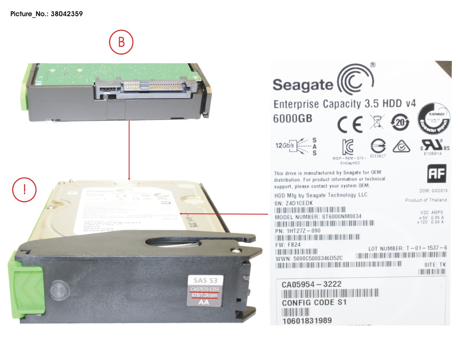 DX HDDE HD NLSAS 6TB 7.2 3.5 X1