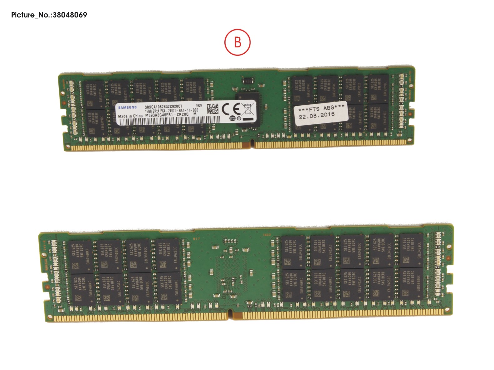 16 GB DDR4 2400 MHZ PC4-2400T-R RG  ECC