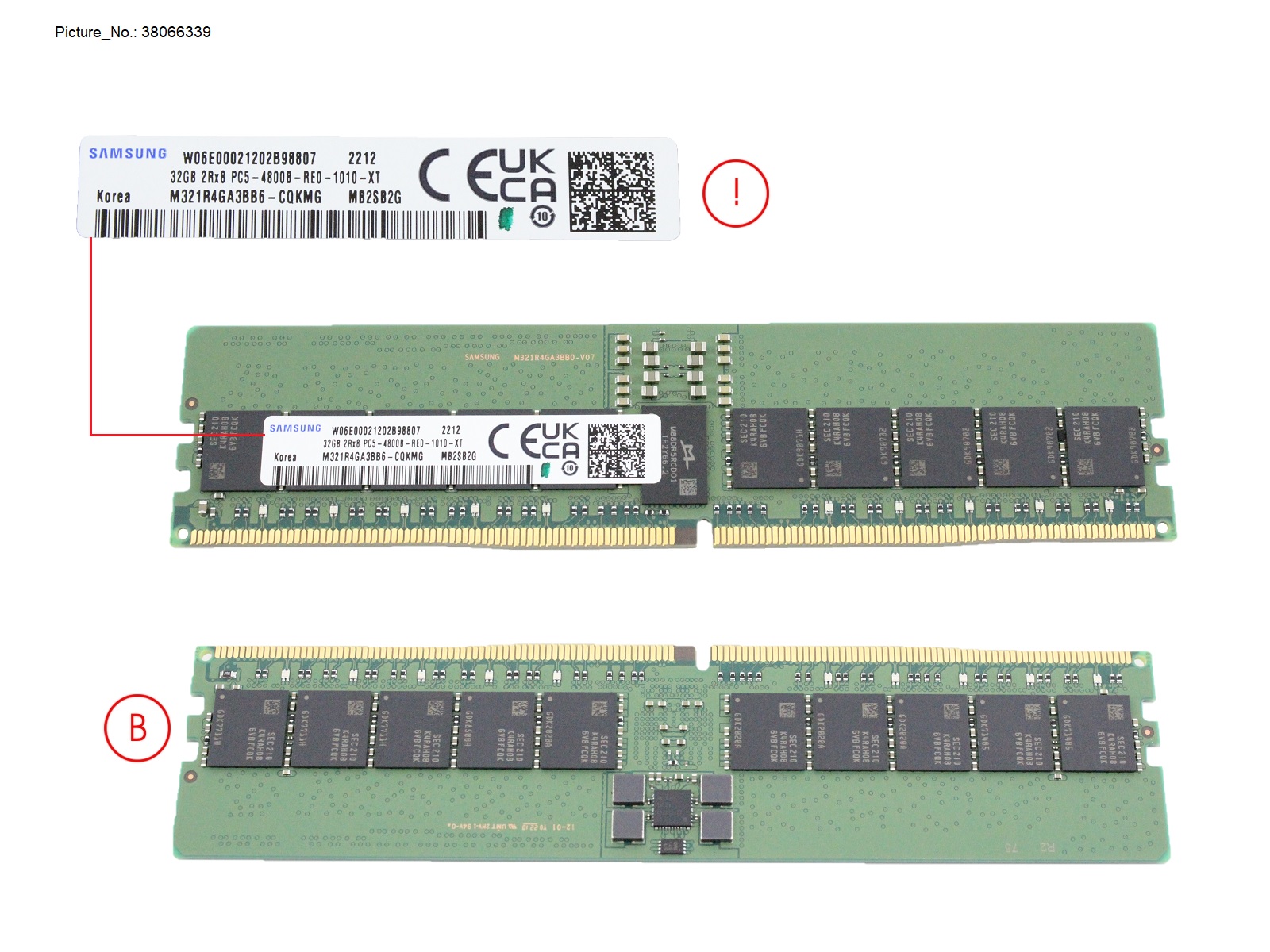 32GB (1X32GB) 2RX8 DDR5-4800 R ECC
