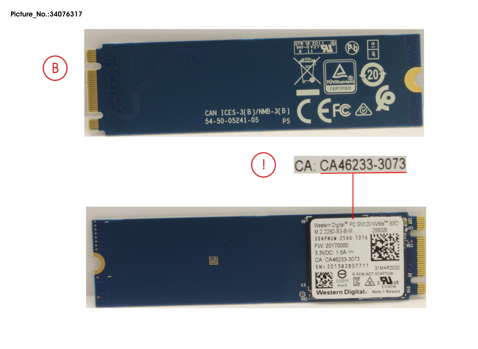 SSD PCIE M.2 SN520 256GB (NON-SED) SSD PCIE M.2 SN520 256GB (NON-SED)