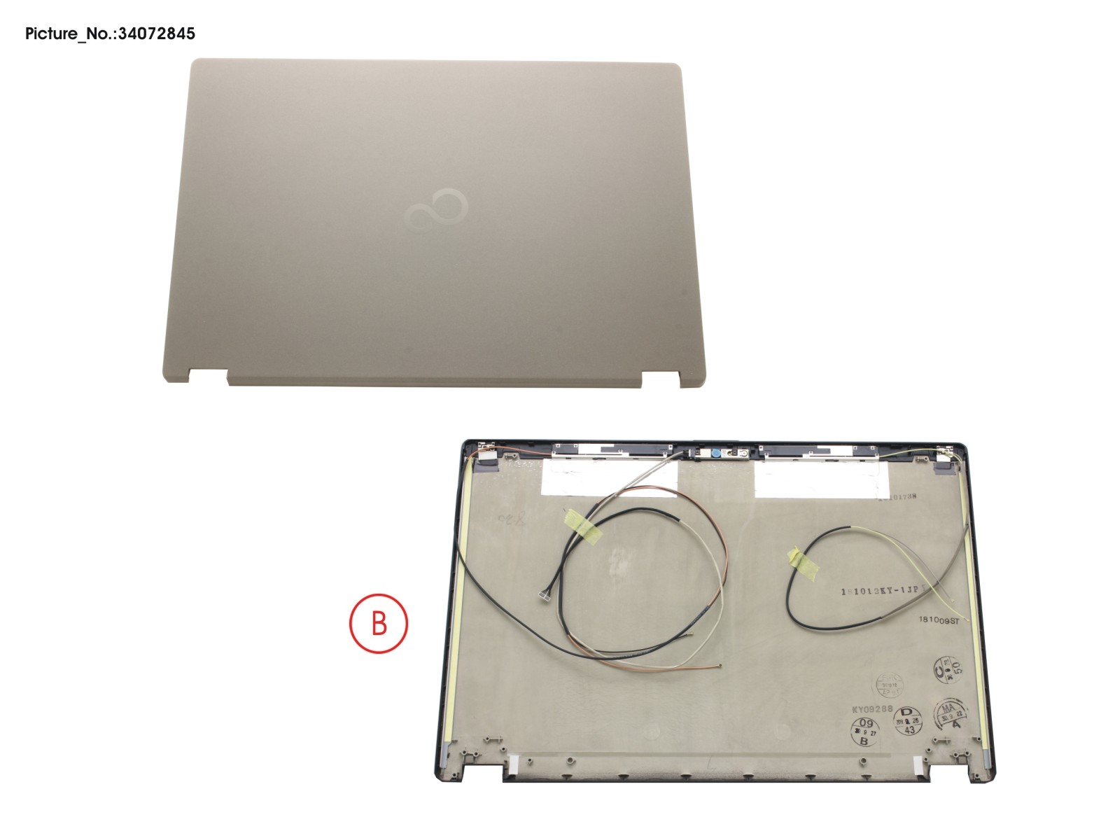 LCD BACK COVER ASSY(W/ CAM,MIC FOR WWAN) LCD BACK COVER ASSY(W/ CAM,MIC FOR WWAN)