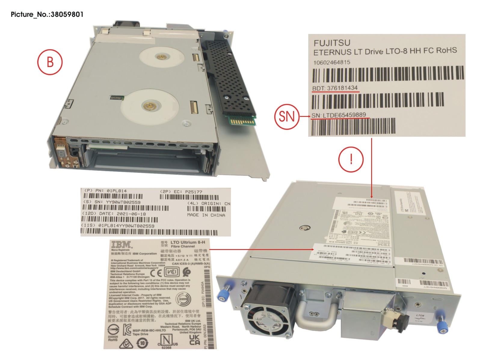 ET LT LTO-8 HH FC DRIVE ASSY ET LT LTO-8 HH FC DRIVE ASSY