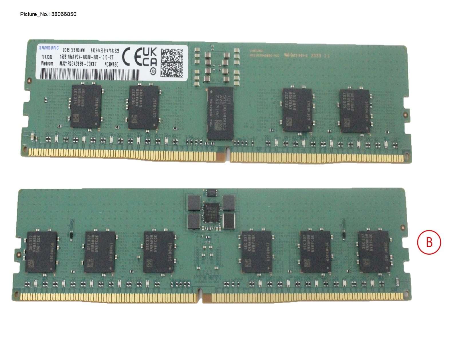 16GB (1X16GB) 1RX8 DDR5-4800 R ECC 16GB (1X16GB) 1RX8 DDR5-4800 R ECC