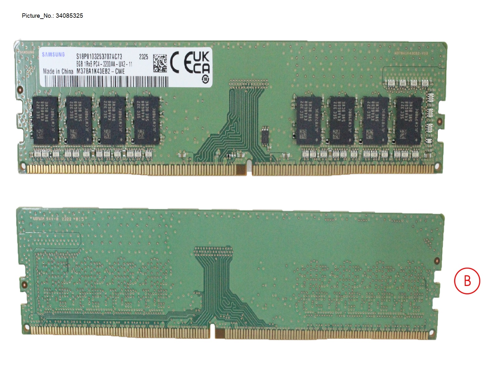 MEMORY 8GB DDR4-2933 UNB