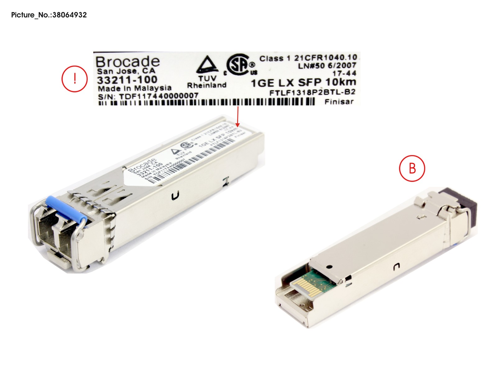 SFP, 1GBE, 1000BASE-LX