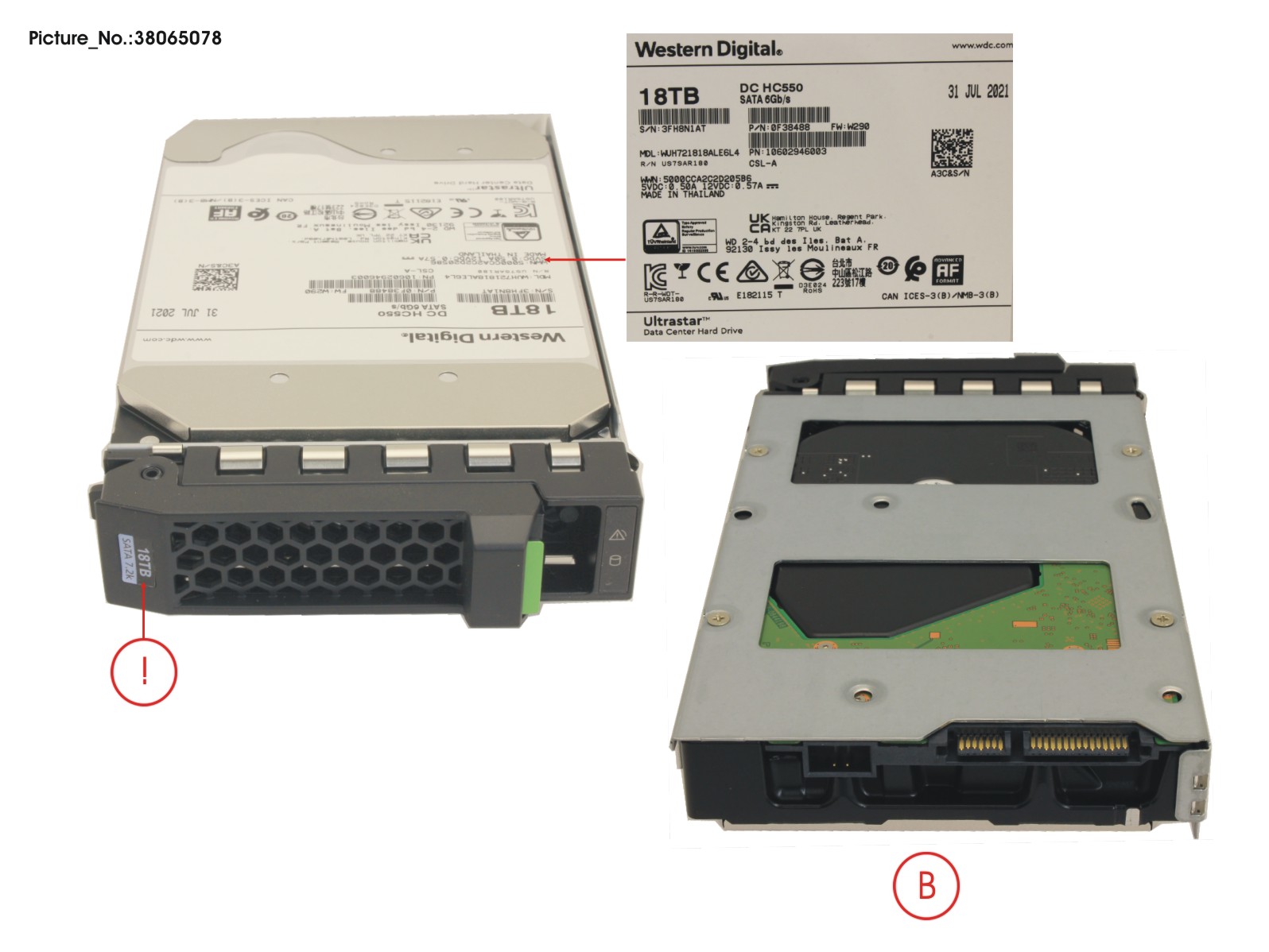 HD SATA 6G 18TB 7.2K 512E HOT PL 3.5 BC