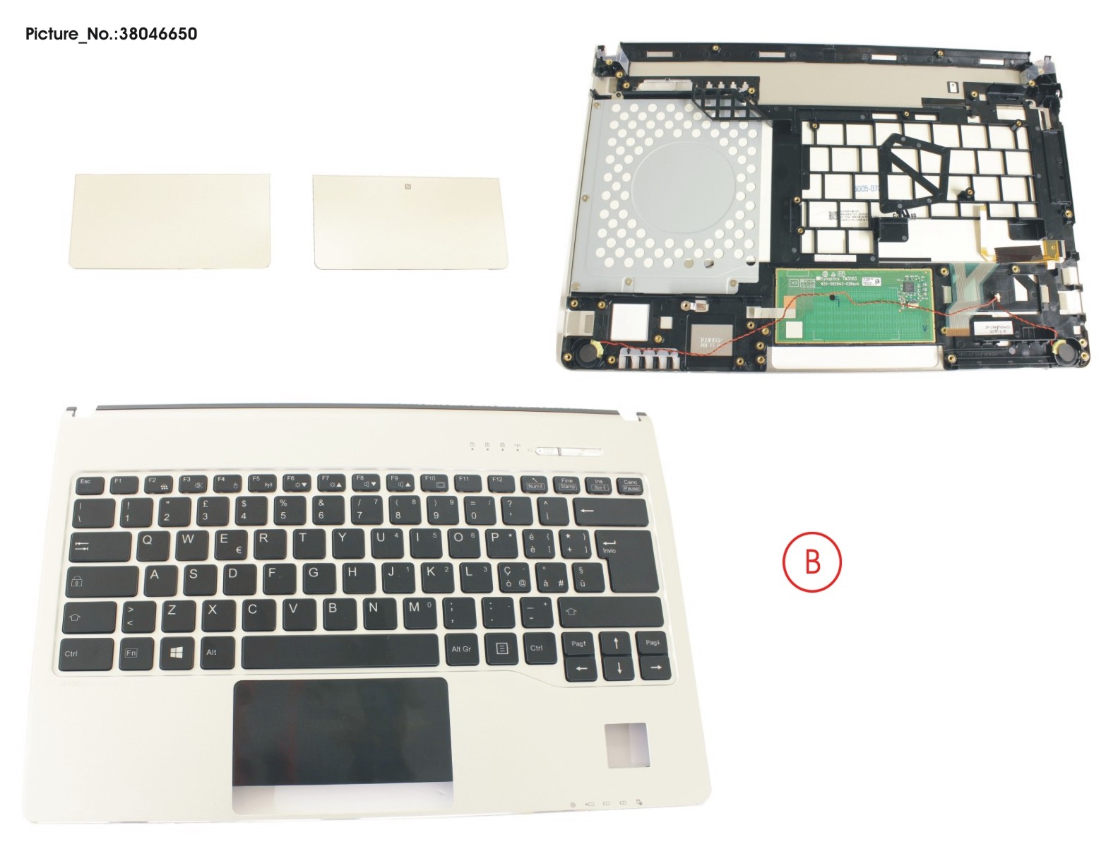 FUJITSU UPPER ASSY INCL. KEYBOARD ITALY