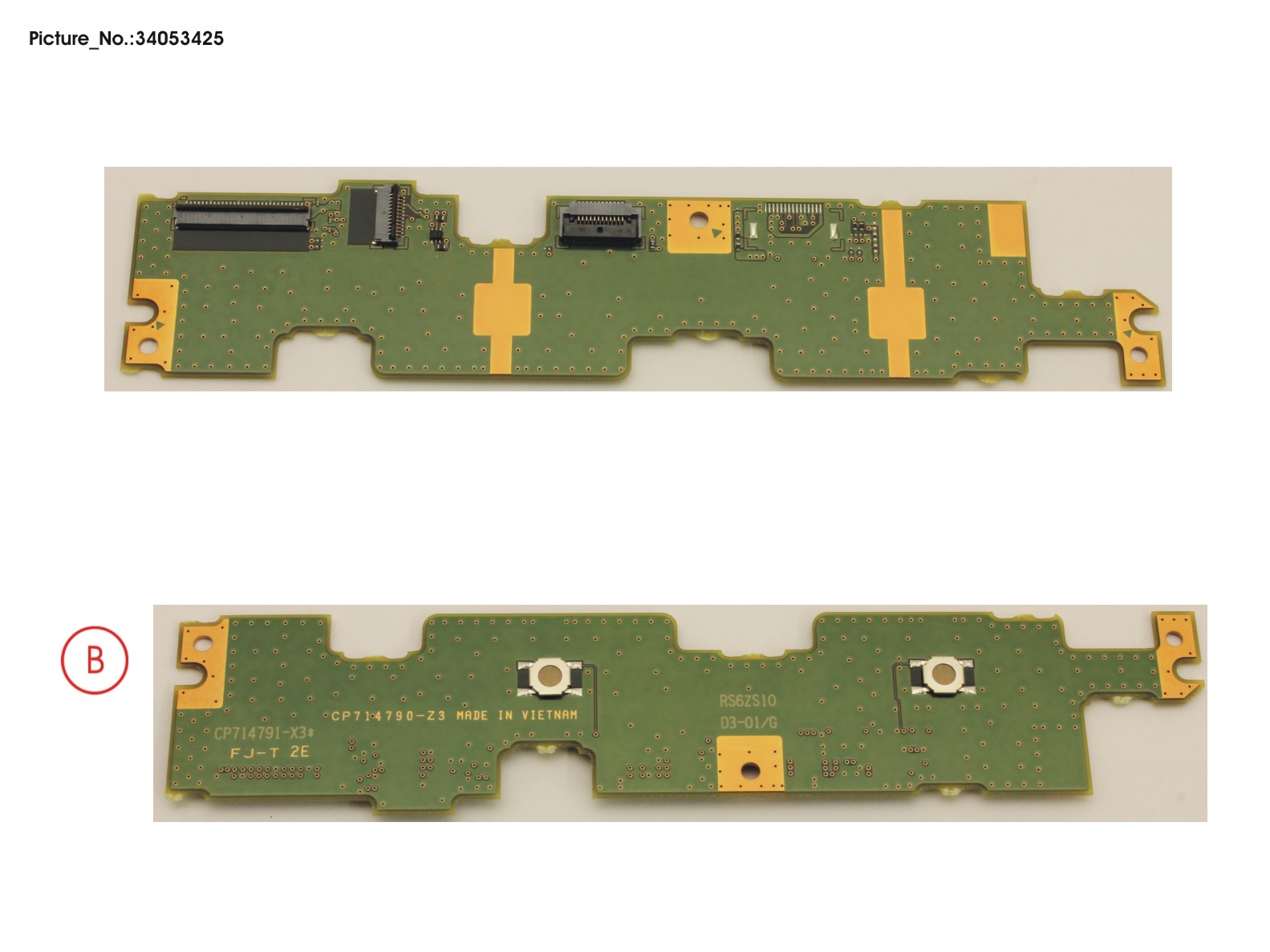 SUB BOARD. TP BUTTONS