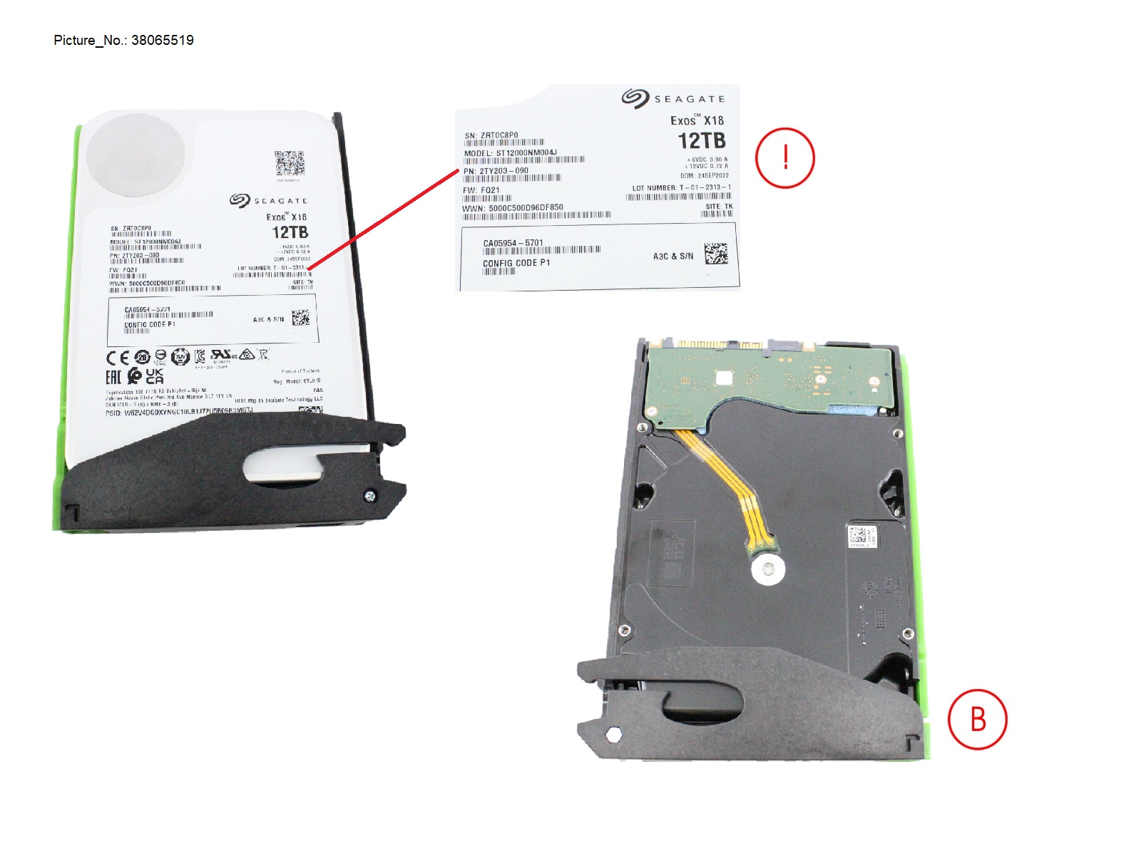 DX HDDE NLSAS HD DRIVE 3.5 12TB 7.2K