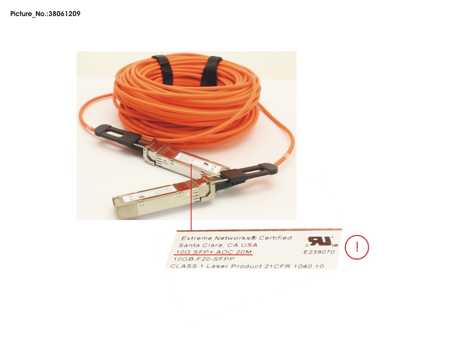 10G SFP+ DAC CABLE, ACTV OPTICAL, 20M