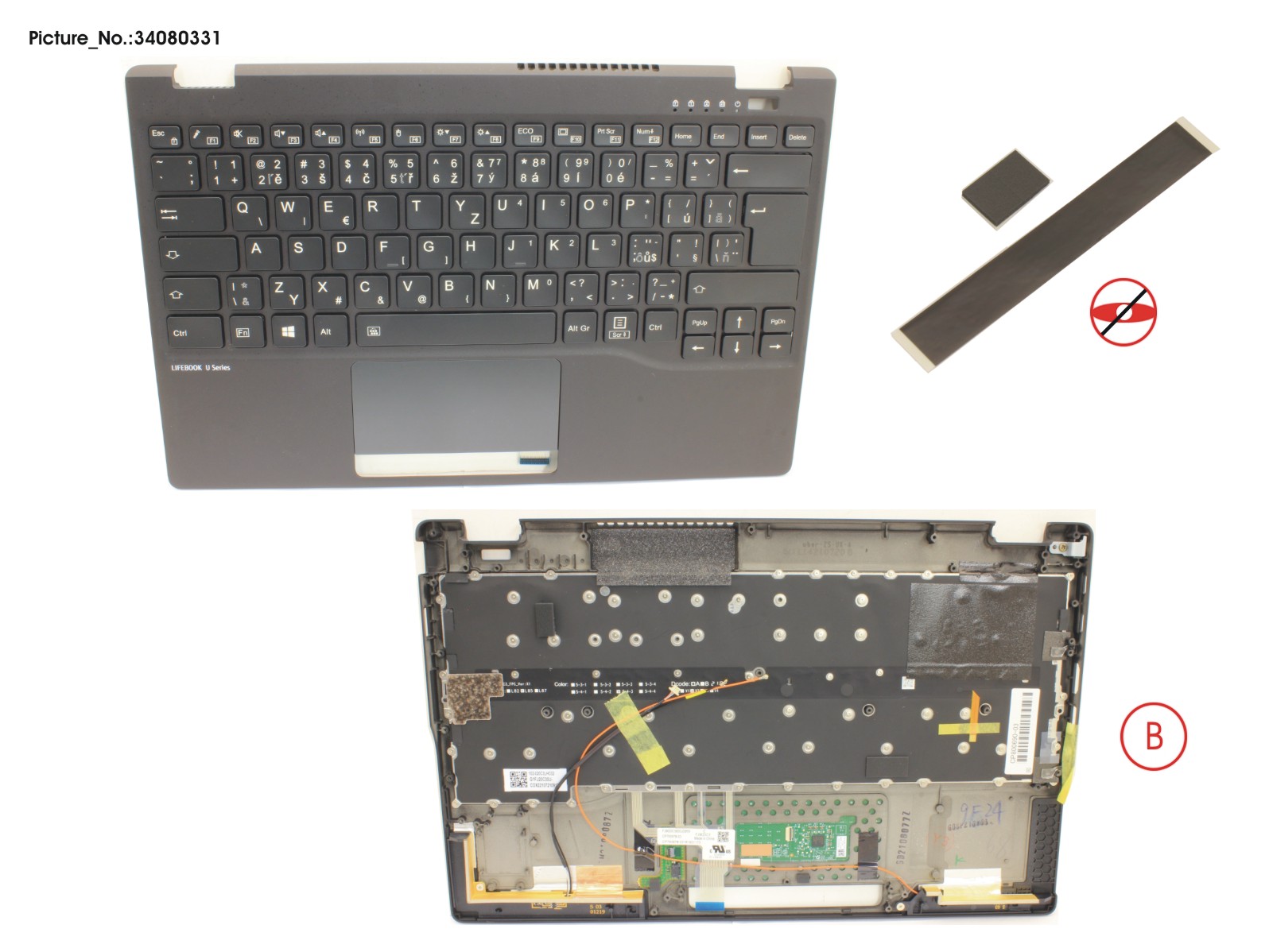 UPPER ASSY INCL. KB CZ W/ 4G ANT. UPPER ASSY INCL. KB CZ W/ 4G ANT.