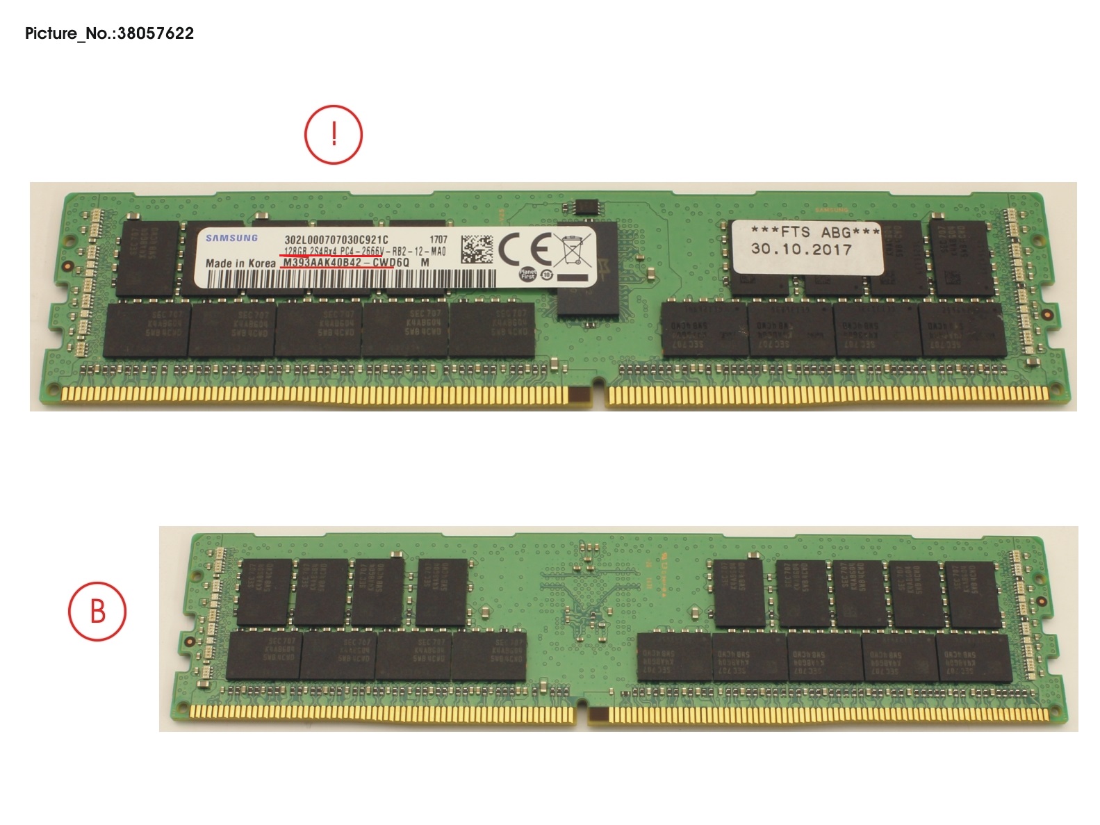 FUJITSU 128GB (1X128GB) 8RX4 DDR4-2666 3DS ECC