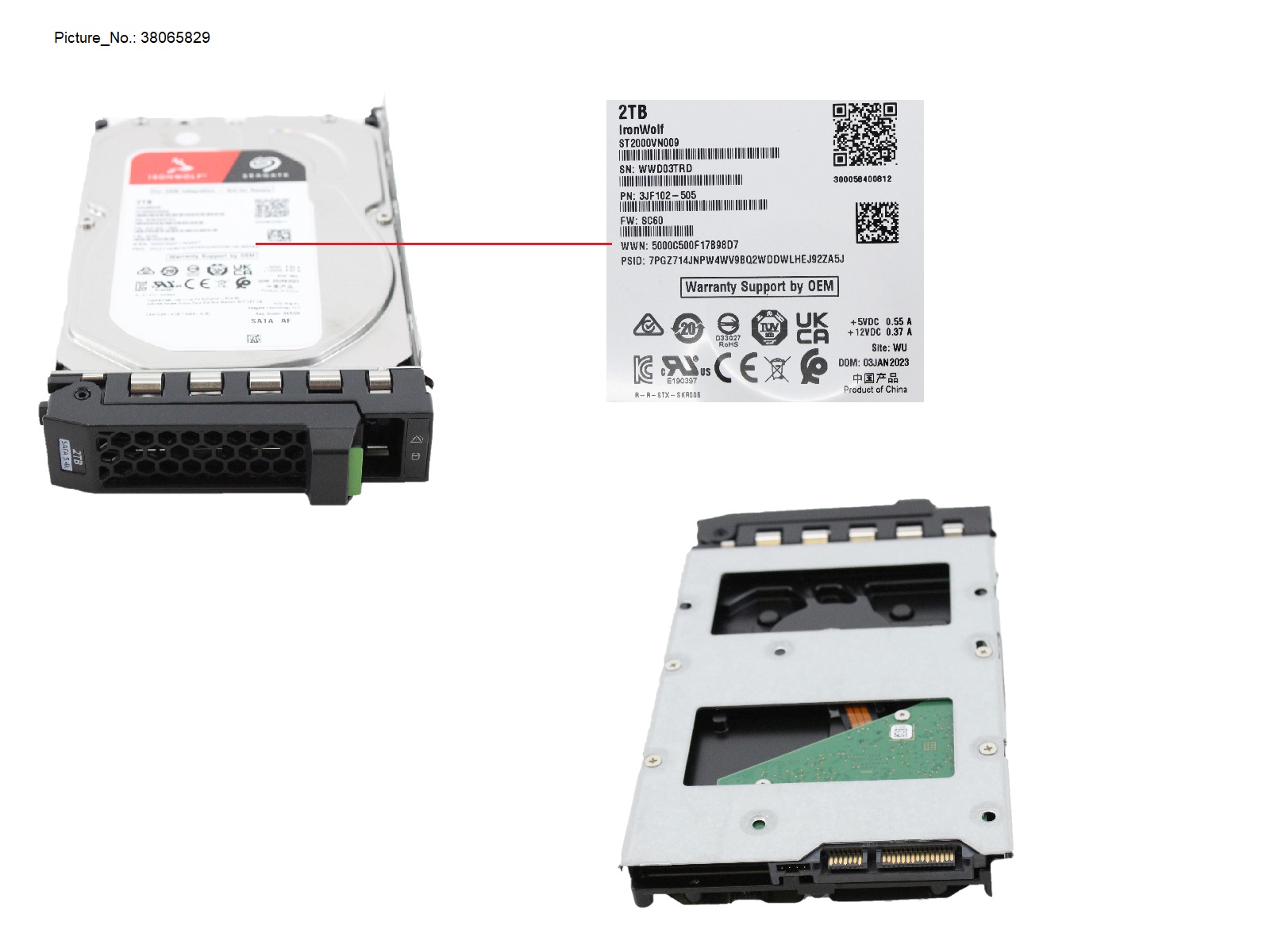 HD SATA 6G 2TB 5.4K HOT PLUG 3.5 ECO