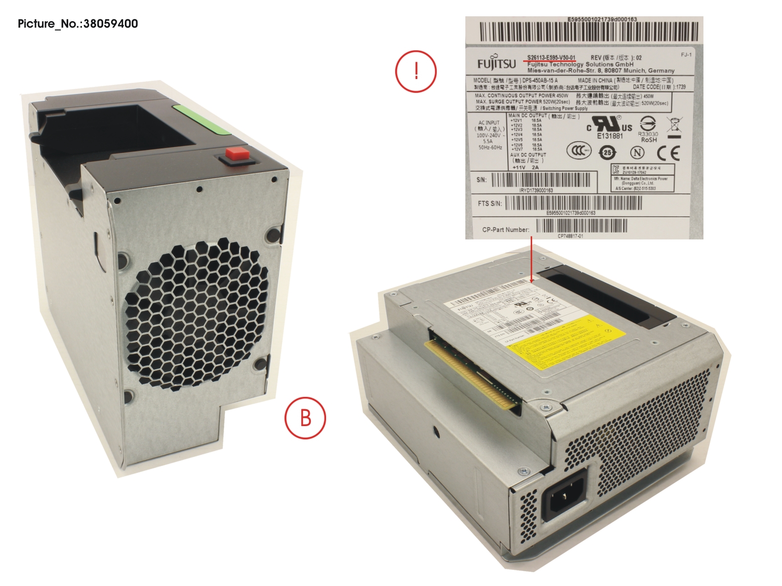 FUJITSU PSU 450W FUJITSU PSU 450W