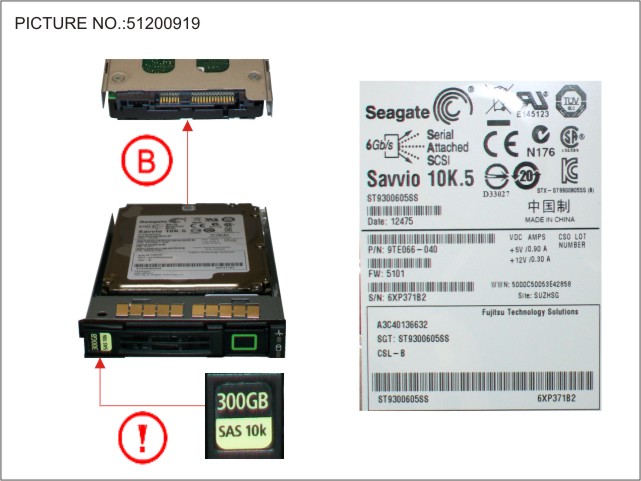 HD SAS 6G 300GB 10K HOT PL 2.5 EP