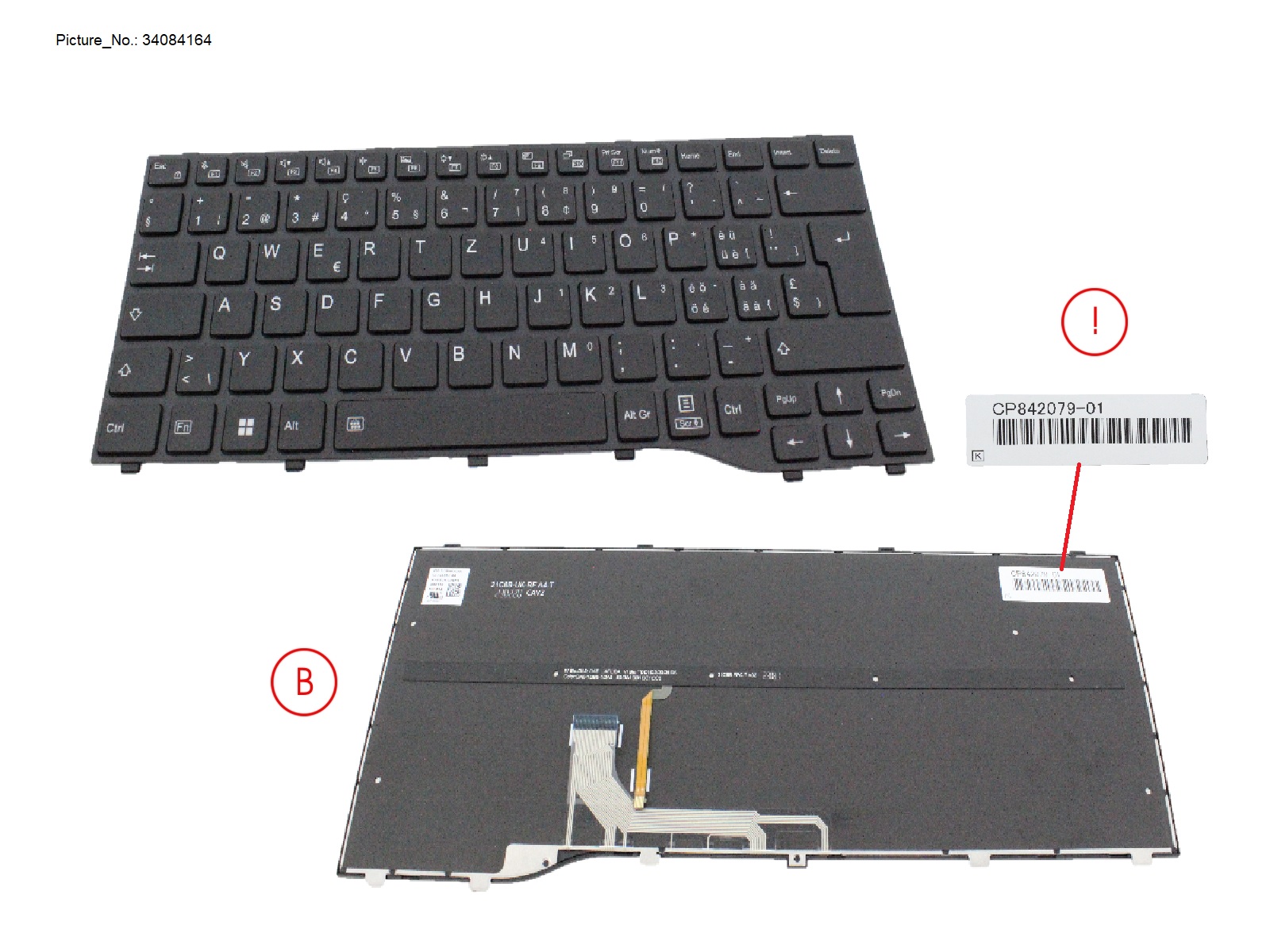 KEYBOARD BLACK W/ BL SWISS (NEW_FN) KEYBOARD BLACK W/ BL SWISS (NEW_FN)