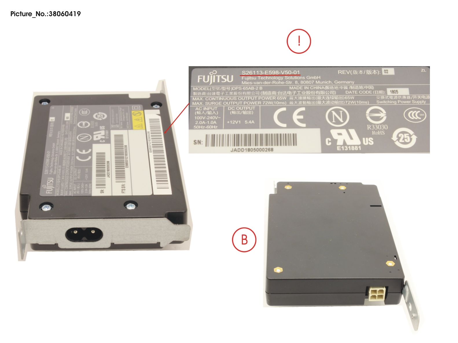 FUJITSU PSU 65W