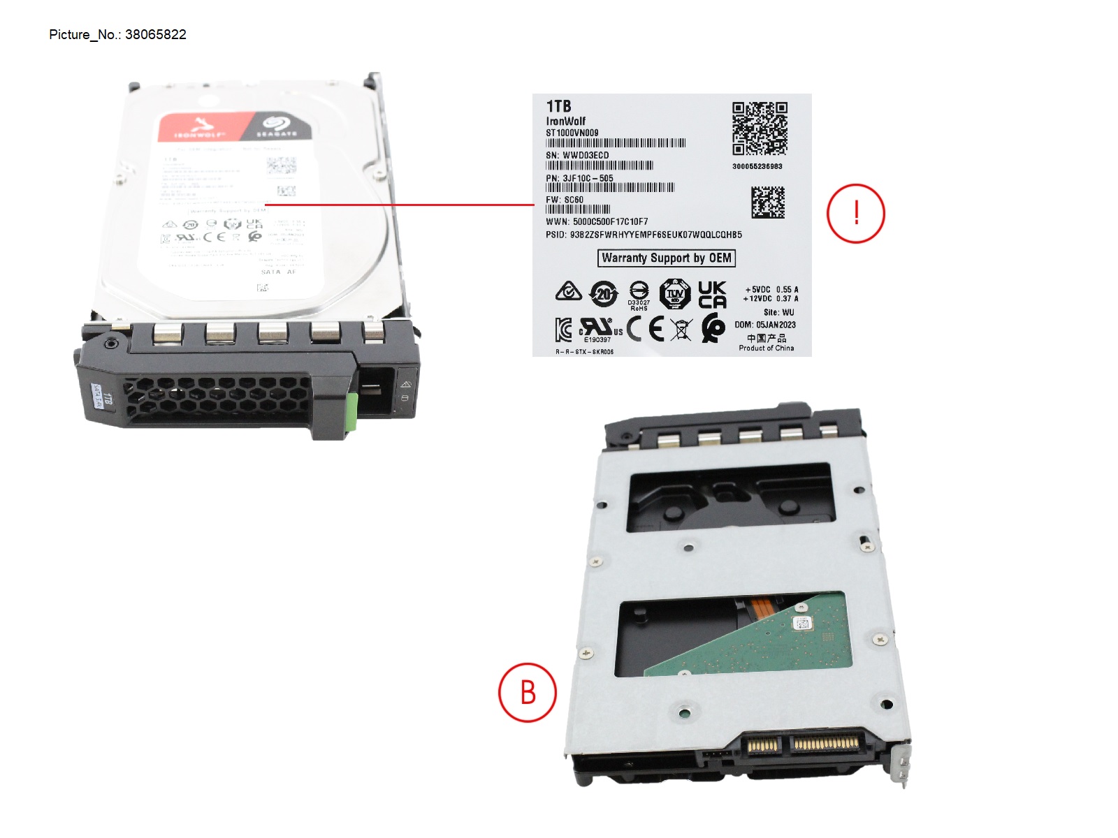 HD SATA 6G 1TB 5.4K HOT PLUG 3.5 ECO