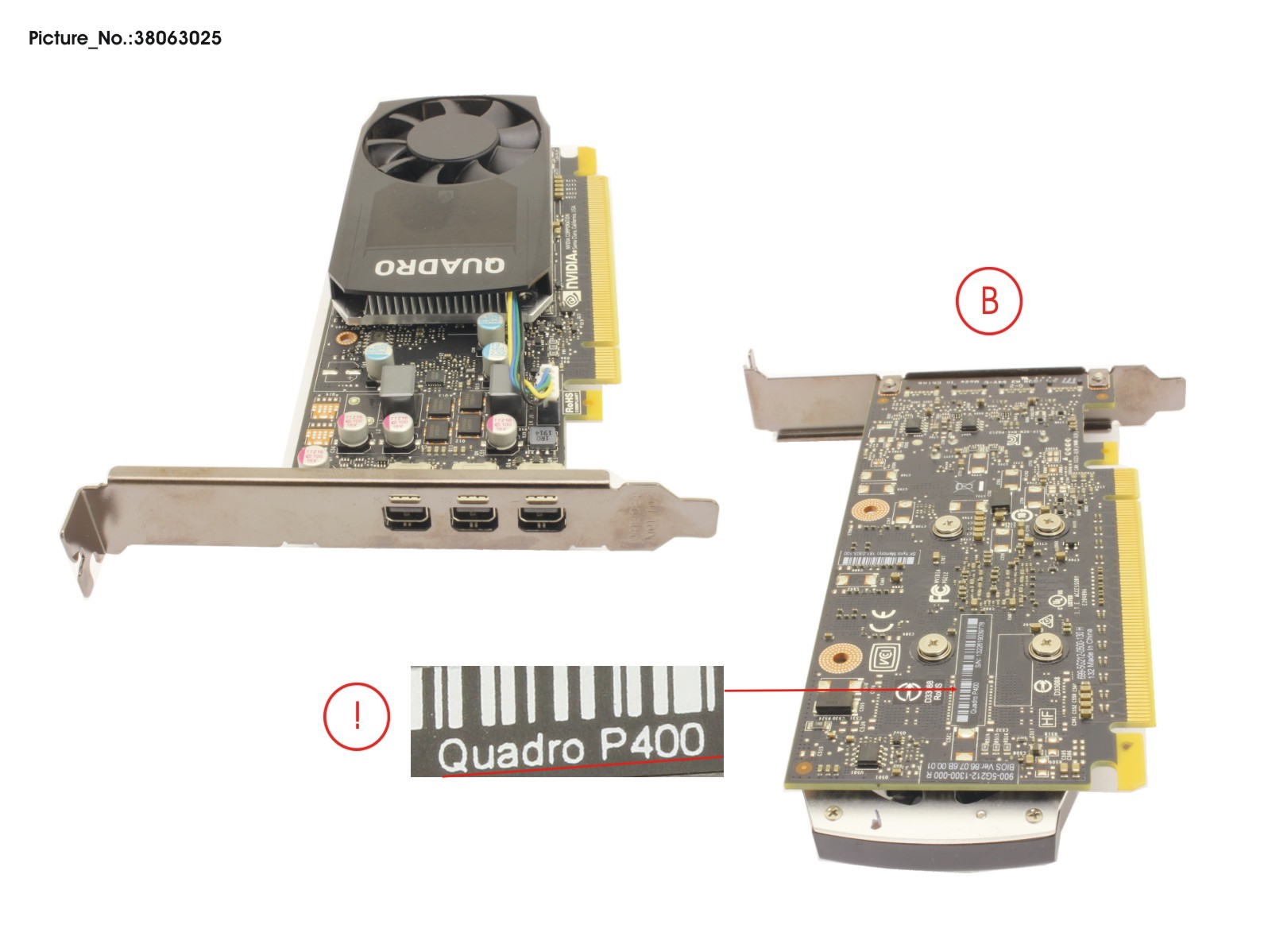 FUJITSU NVIDIA QUADRO P400 2GB, FULL HEIGHT