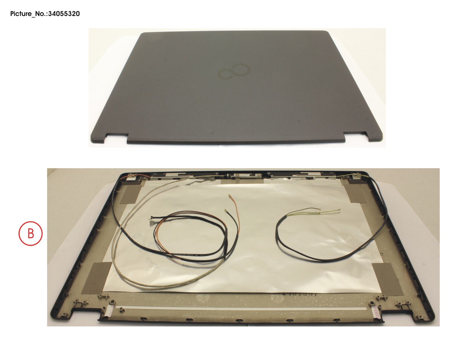 LCD BACK COVER ASSY (W/ MIC FOR WWAN)