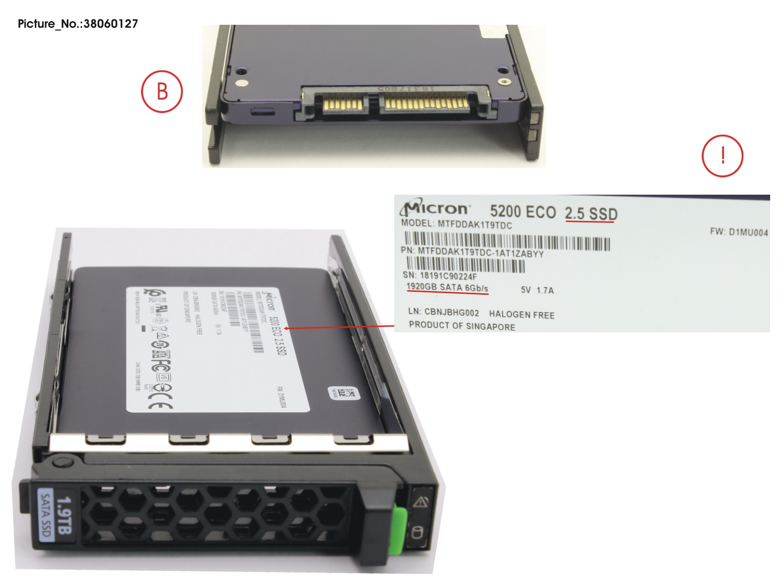 FUJITSU SSD SATA 6G 1.92TB READ-INT. 2.5  H-P EP