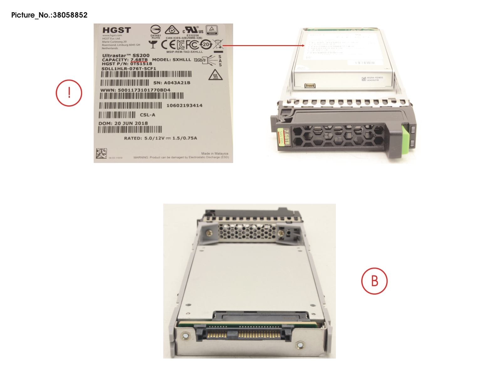 JX40 S2 MLC SSD 7.68TB 1DWPD SPARE