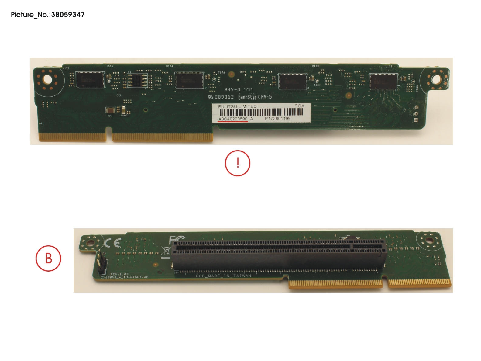 1U RISER A (R) P2 1U RISER A (R) P2