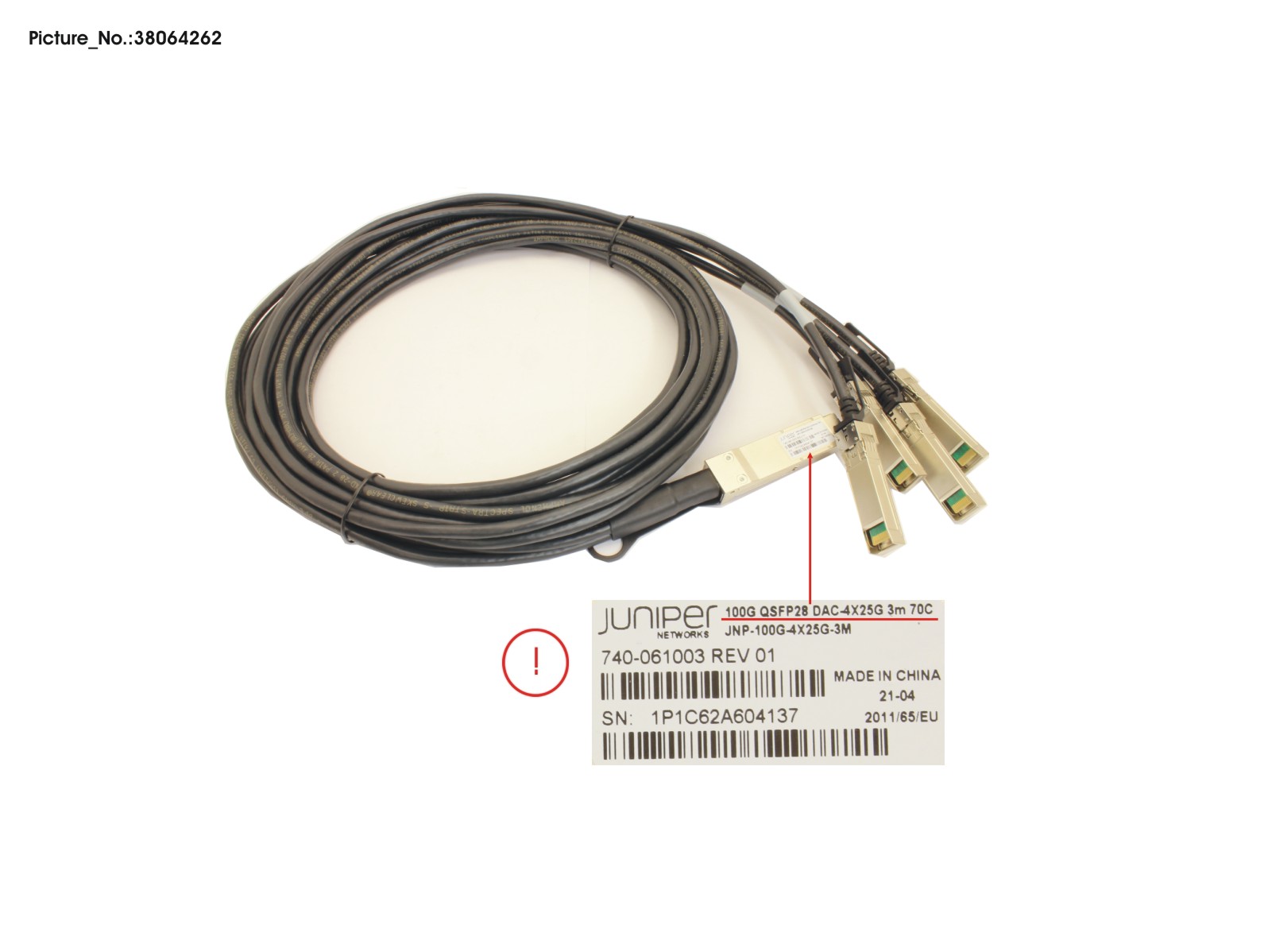 100G DIRECT ATTACHED CABLE(BREAKOUT, 3M, 100G DIRECT ATTACHED CABLE(BREAKOUT, 3M,