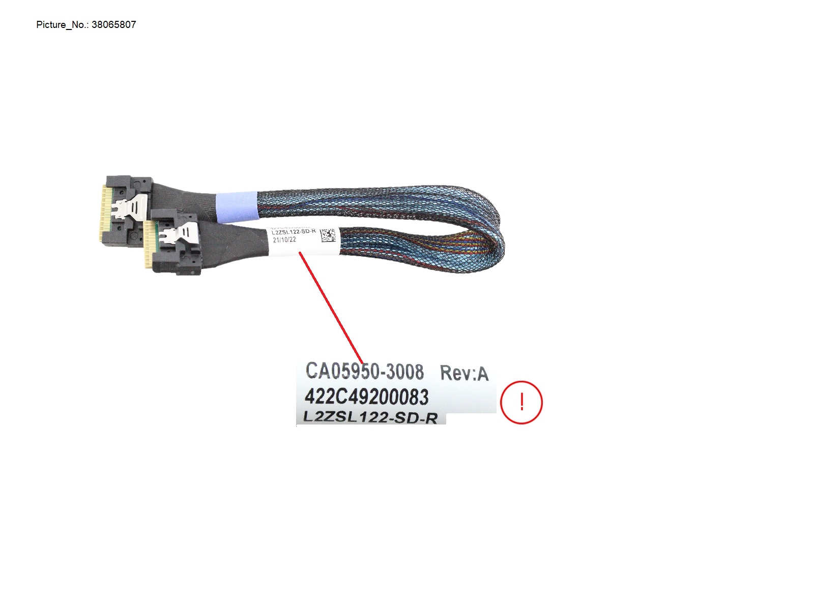 SLIMSAS 8X CBL TO REAR 4XBP NVME (2264 O