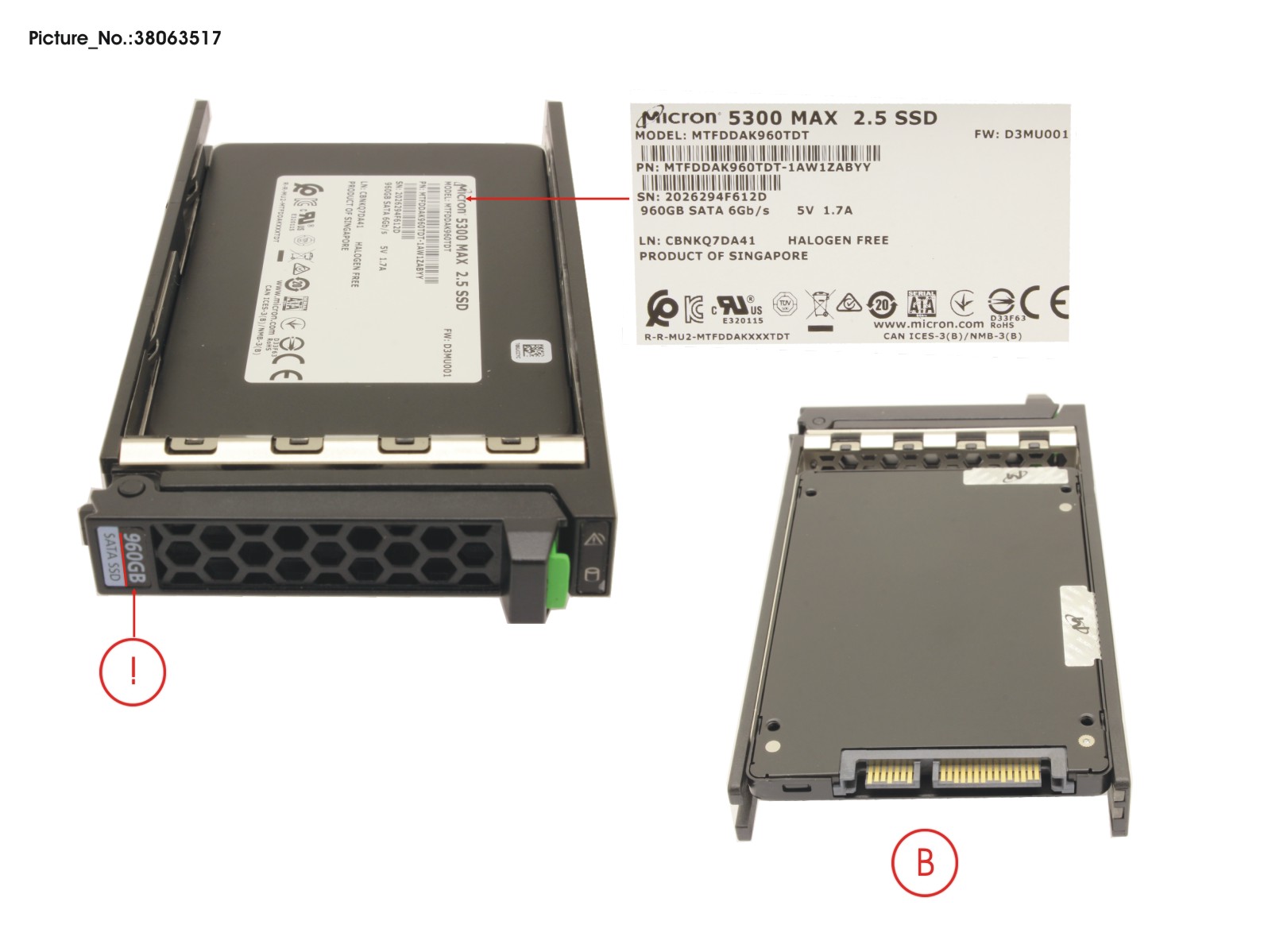 SSD SATA 6G 960GB MU SFF SLIM