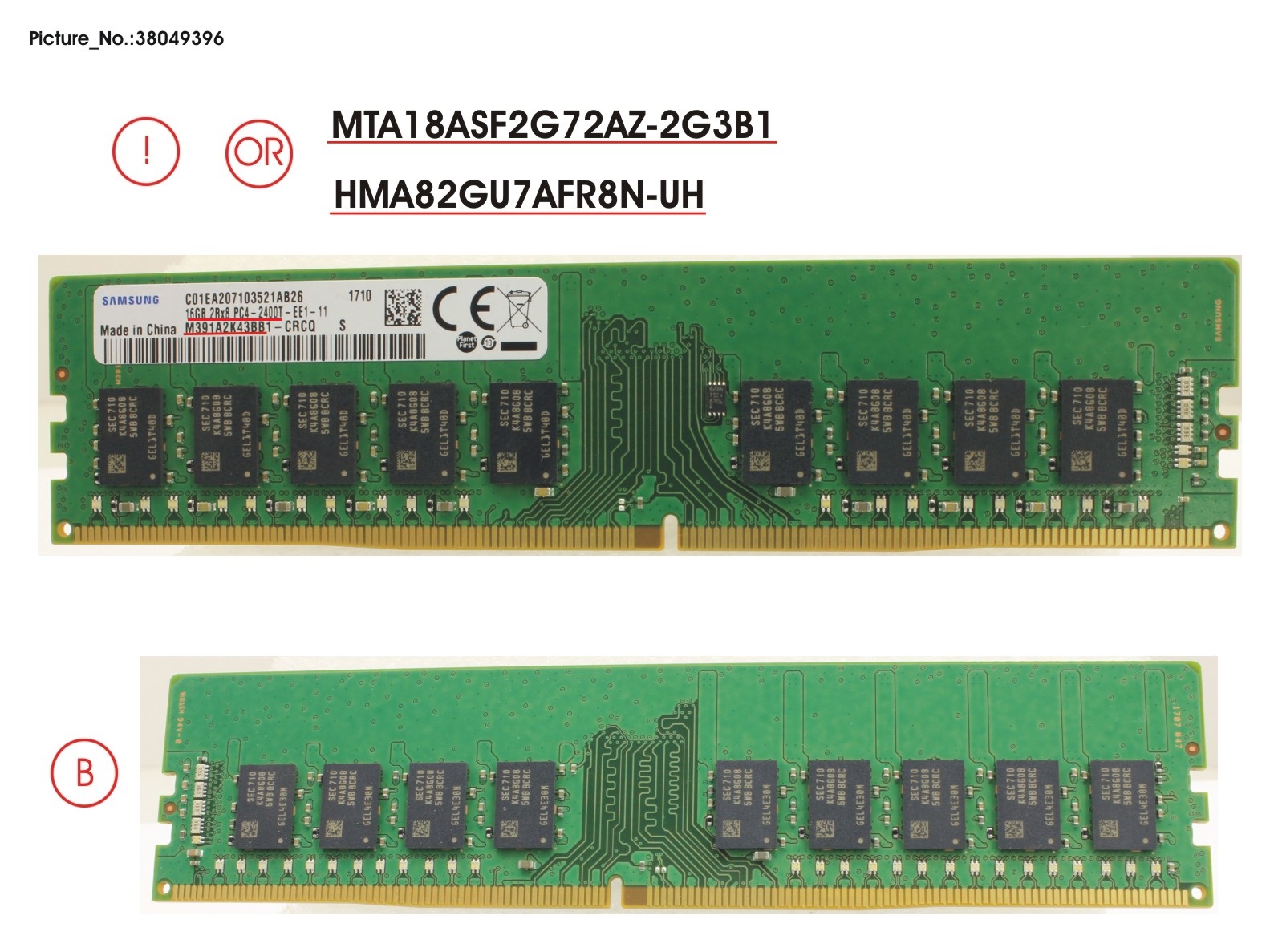 MEMORY 16GB DDR4-2400 EC