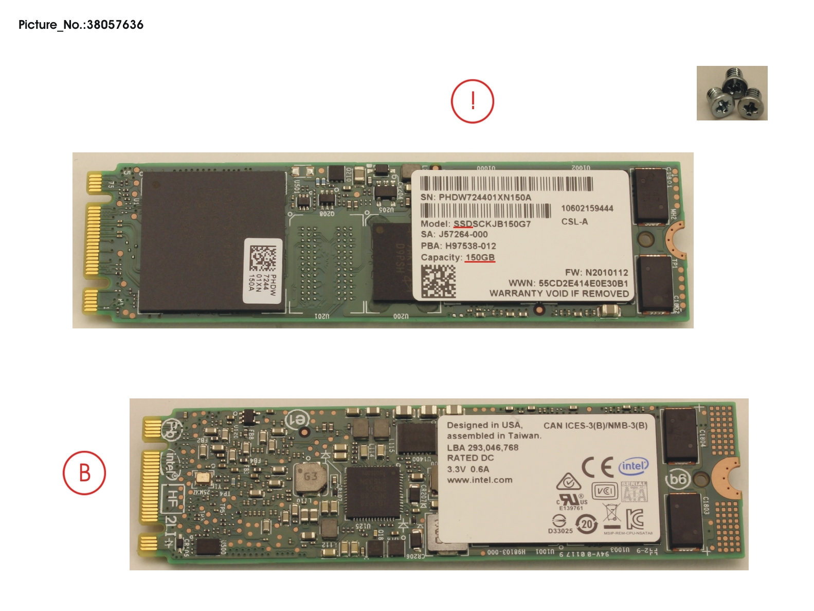 SSD SATA 6G 150GB M.2 N H-P