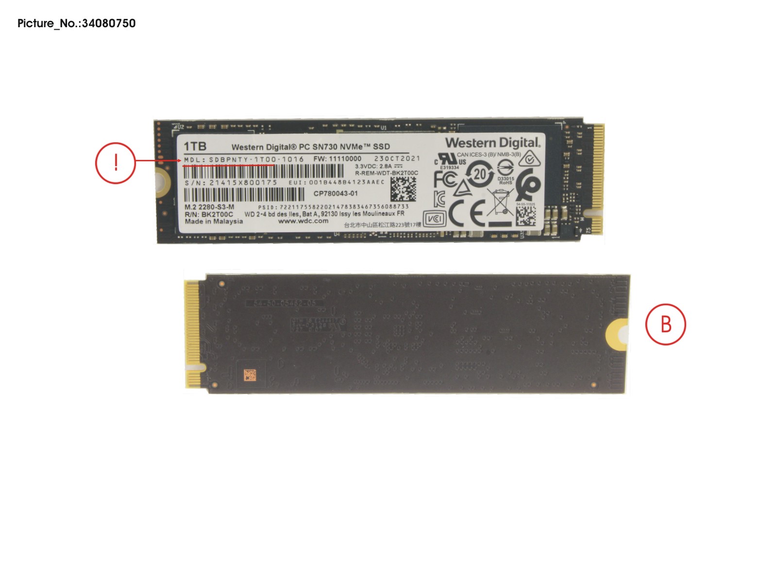SSD PCIE M.2 2280 1TB SN730