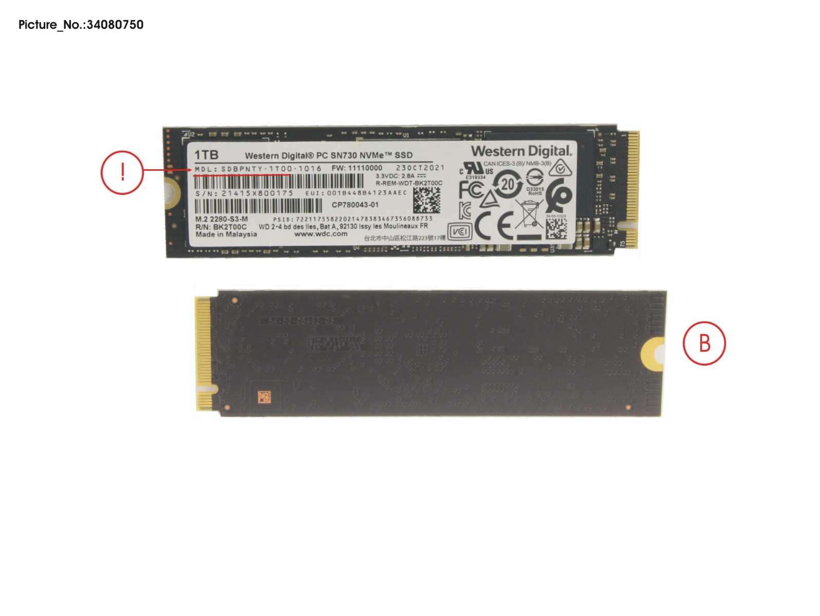 SSD PCIE M.2 2280 1TB SN730 SSD PCIE M.2 2280 1TB SN730