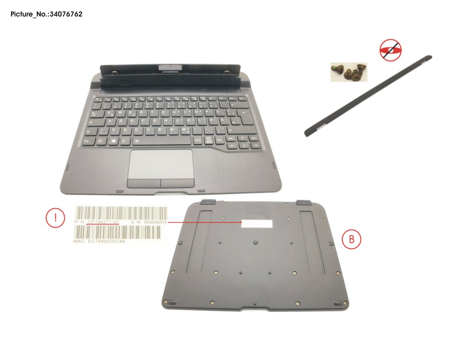 KEYBOARD DOCKING GERMANY W/ BL KEYBOARD DOCKING GERMANY W/ BL