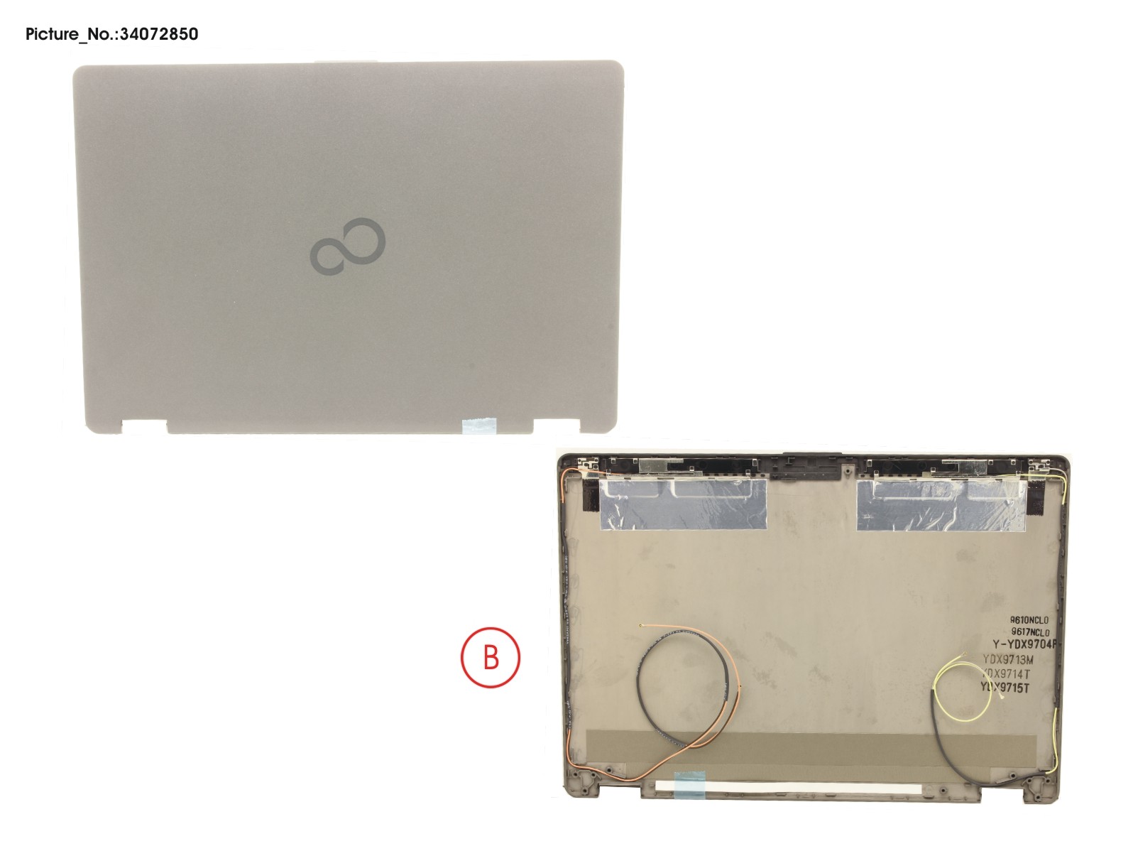 LCD BACK COVER ASSY (FHD) W/O CAM/MIC