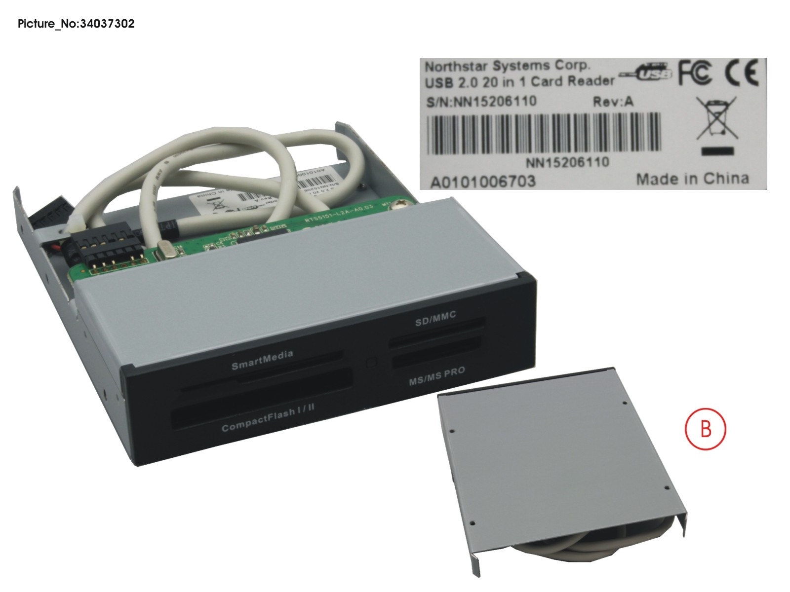 FUJITSU MULTICARD READER 24IN1 USB 2.0 3.5 