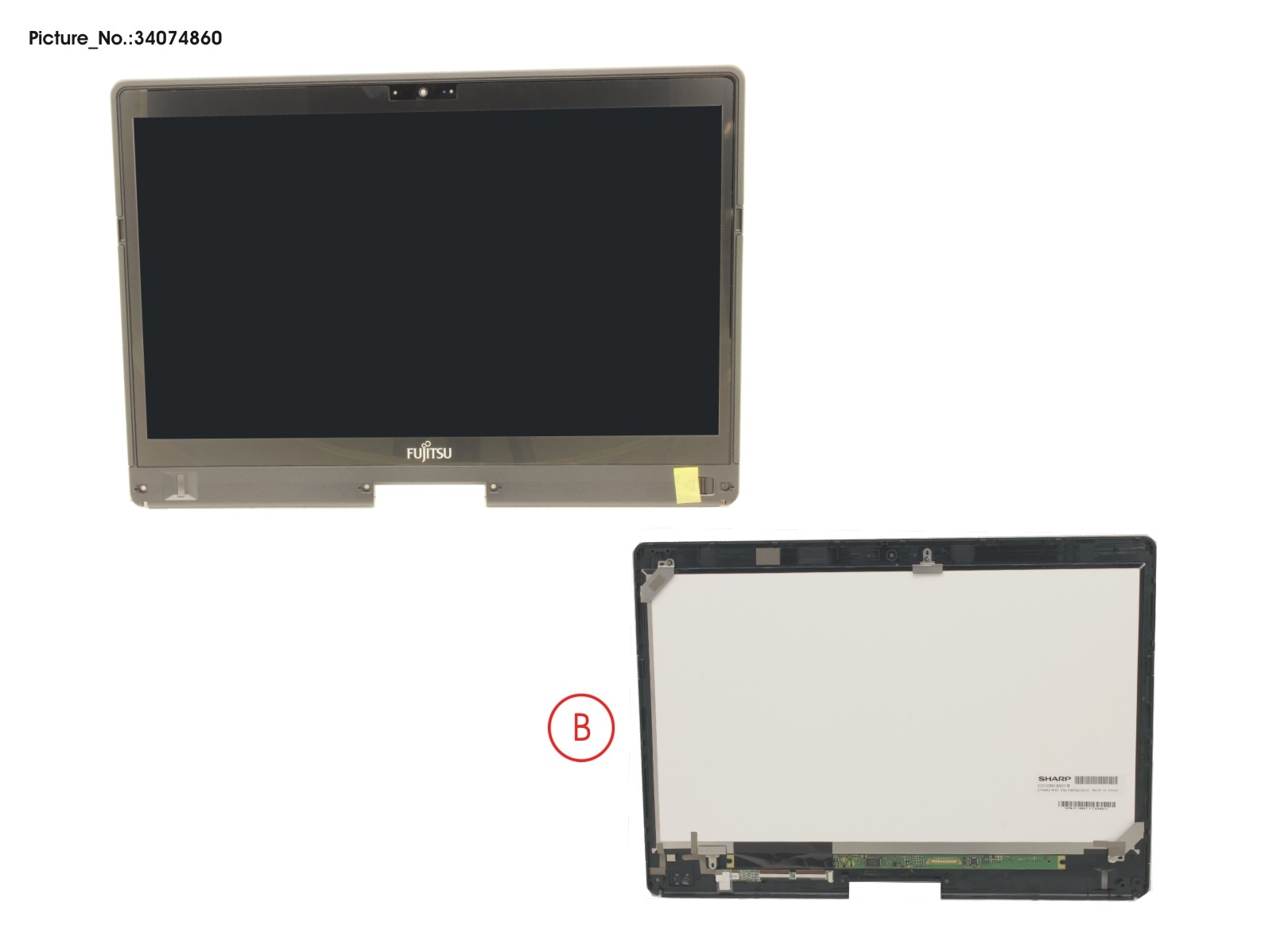 LCD ASSY FOR REARCAM, AG INCL.TP AND DIG