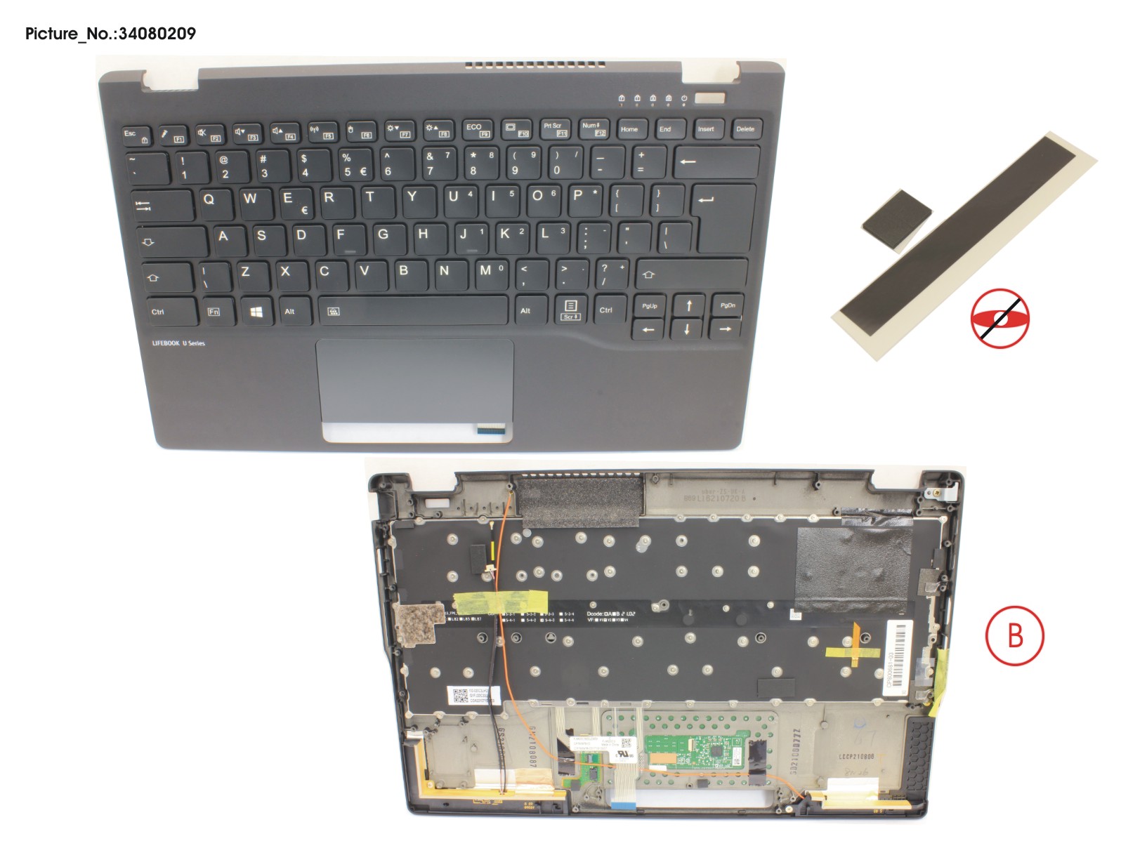 UPPER ASSY INCL. KB US W/ 4G ANT. UPPER ASSY INCL. KB US W/ 4G ANT.