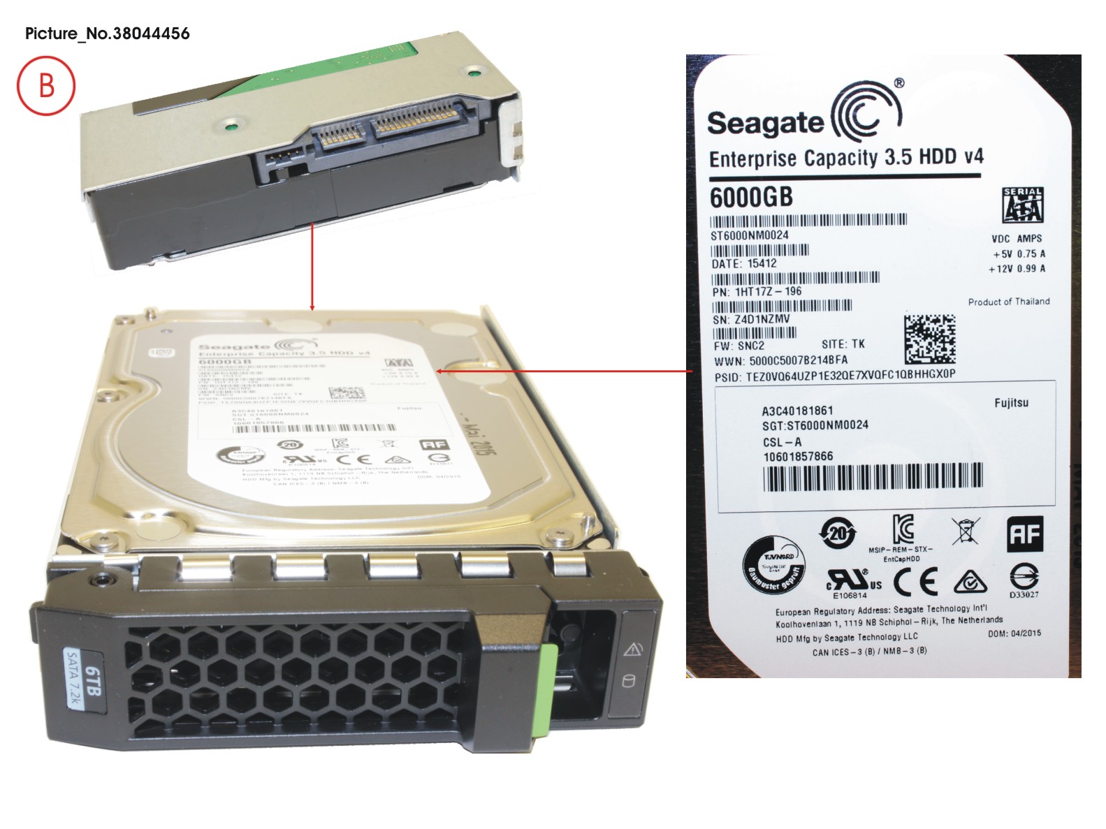 HD SATA 6G 6TB 7.2K 512E HOT Plug BC HD SATA 6G 6TB 7.2K 512E HOT Plug BC