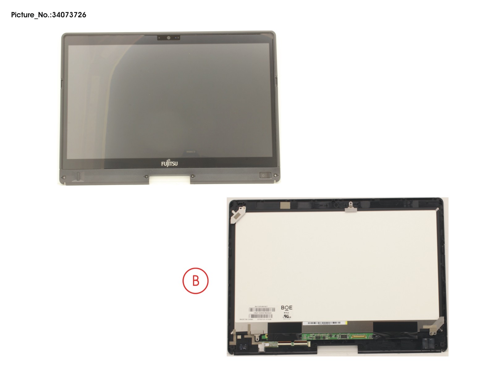 LCD ASSY FOR REARCAM, AG INCL.TP AND DIG